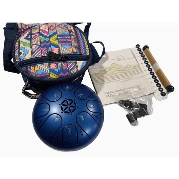 Steel Tongue Drum Rain Drum Tone Key C5 5.5 Inch 8 Notes For Kids Beginner - Picture 12 of 12